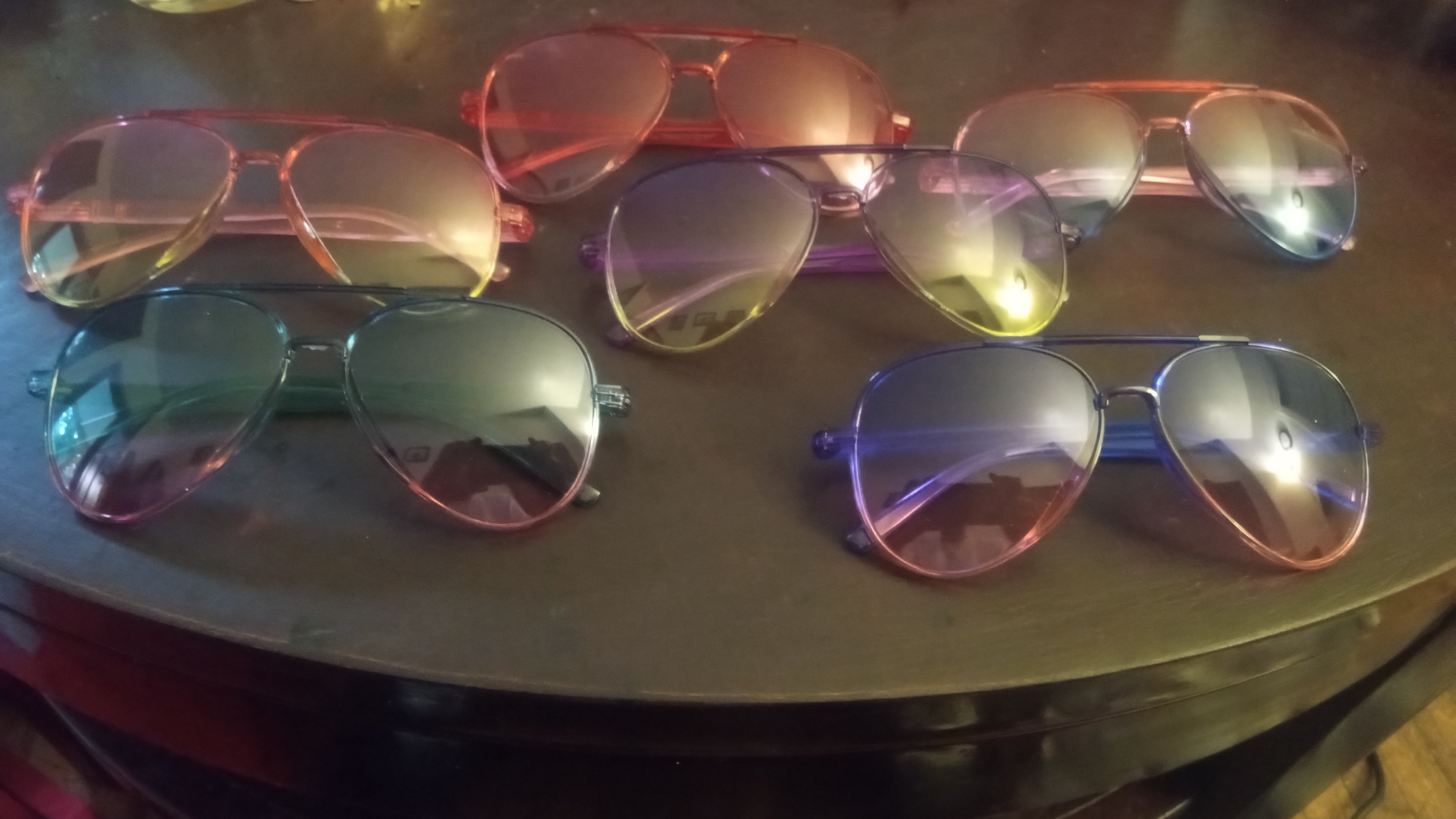 New Double tinted multi color sunglasses